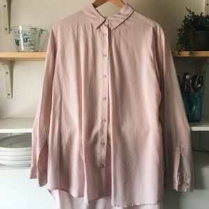 Light pink long sleeve button up shirt